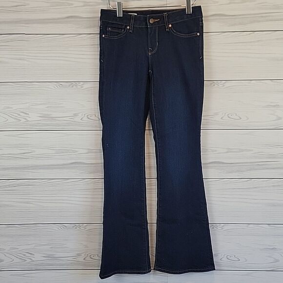Gap 1969 Dark Blue Denim Jeans Flare Leg Womwns Size Waist 25 - Picture 4 of 13